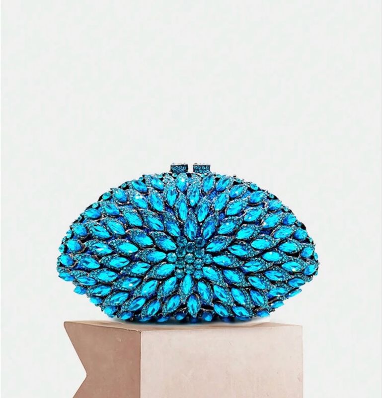 Crystal Turquoise Clutch