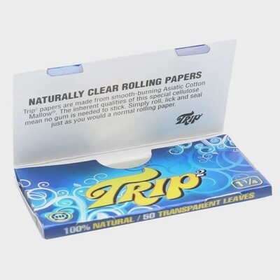 Trip 2 - King Size Cotton Mallow Clear Rolling Papers - 50 ct