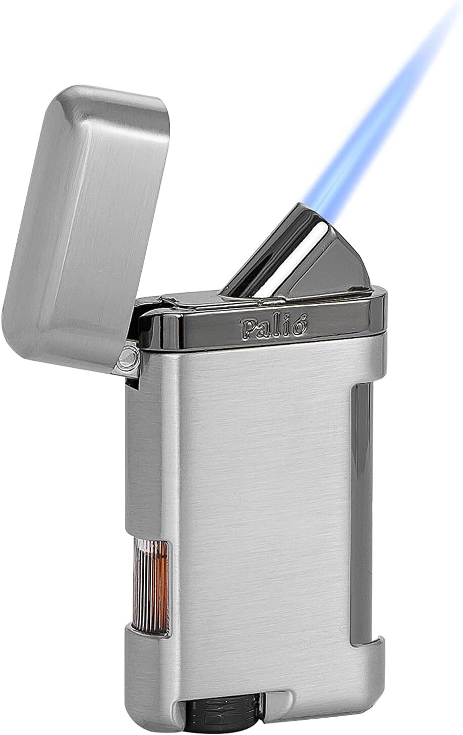 Palió - Lazio Angled Single Jet Flame Lighter - Silver