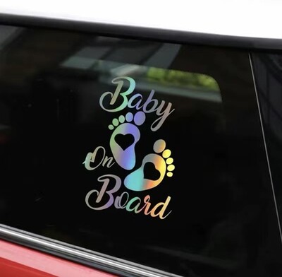 Adorable Safety: &#39;Baby On Board&#39; Letter Graphic Car Sticker 🚗👶🌟