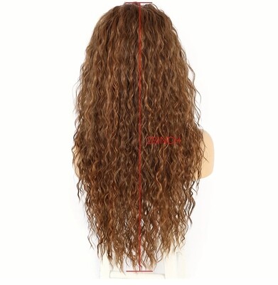 Chestnut Dark Brown Curly Wavy, Lace Front, Great Quality Wig S*y*n*t*h*e*t*i*c