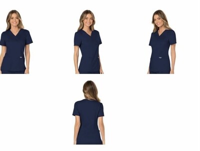 Mock Wrap Scrubs for Women Workwear Revolution, Soft Stretch, Easy Care WW610. Cherokee.