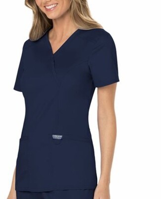 Mock Wrap Scrubs for Women Workwear Revolution, Soft Stretch, Easy Care WW610. Cherokee.