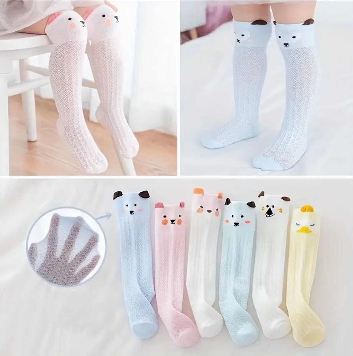 Cute Critter Comfort: Cartoon Animal Knee-High Socks