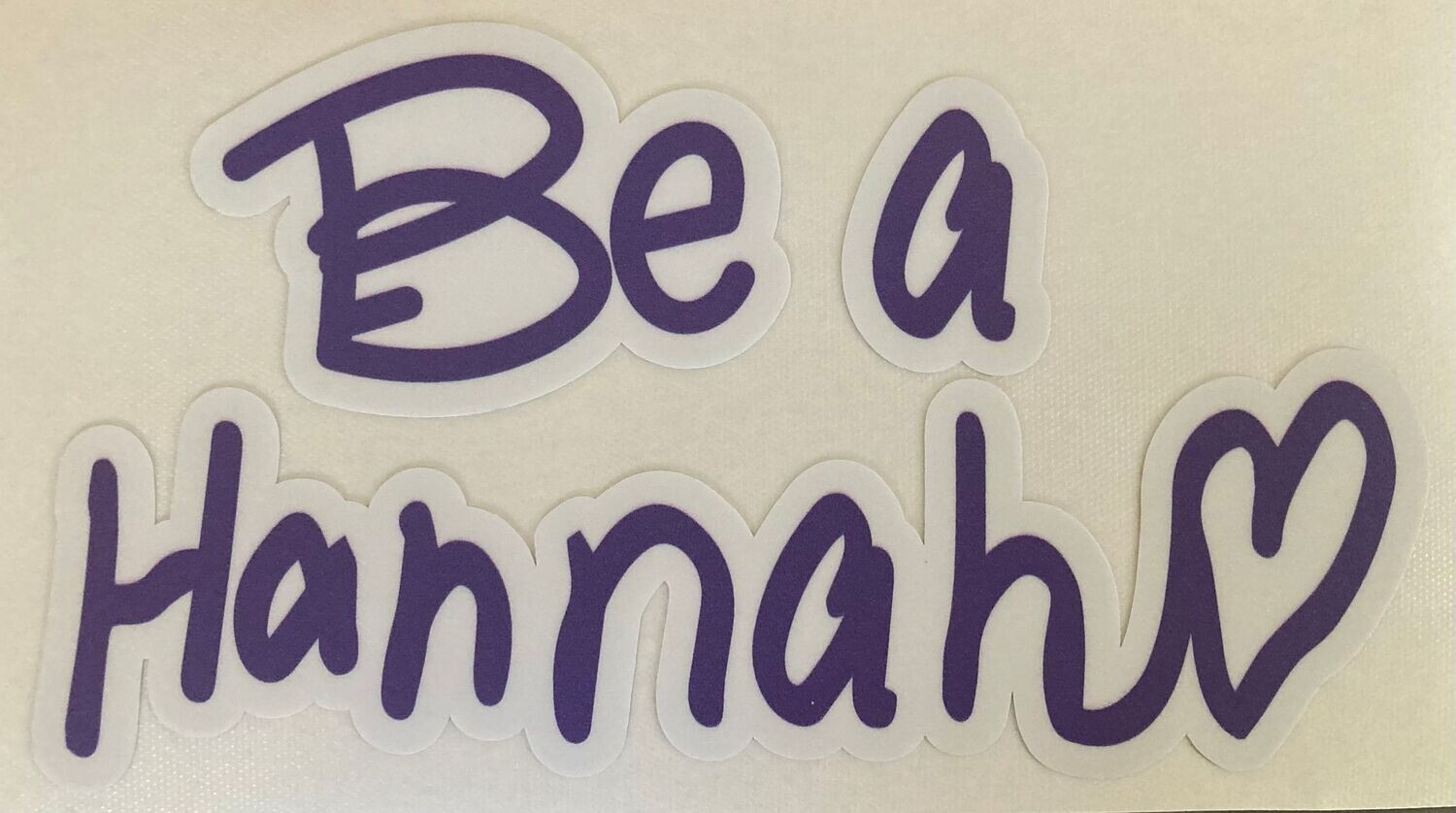 #BeaHannah signature (purple) 6inx3.5in