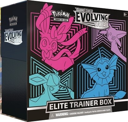 Pokemon Sword &amp; Shield: Evolving Skies, Type: Elite Trainer Box - Vaporeon/Glaceon/Espeon/Sylveo