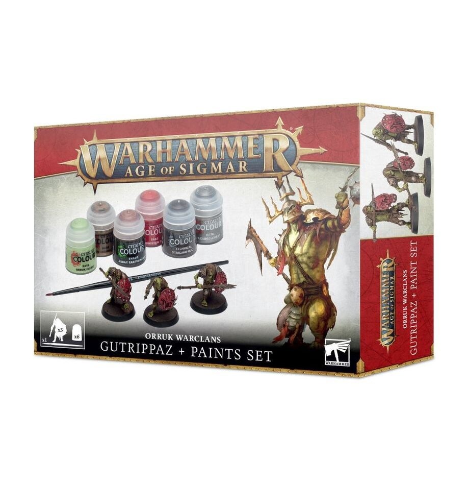 WHAOS - Orruk Warclans - Gutrippaz &amp; Paint Set