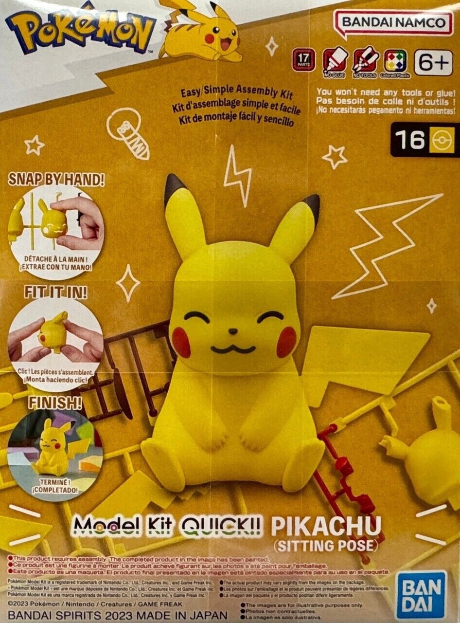 Pokemon Model Kit - QUICK!! 16 - Pikachu Sitting