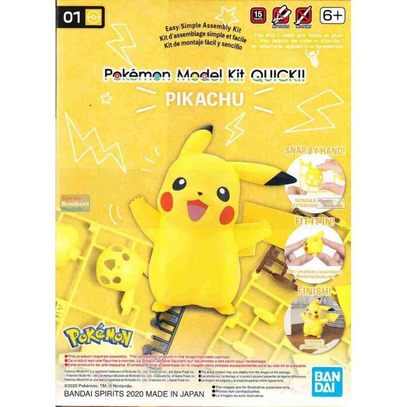 Pokemon Model Kit - QUICK!! 01 - Pikachu Waving
