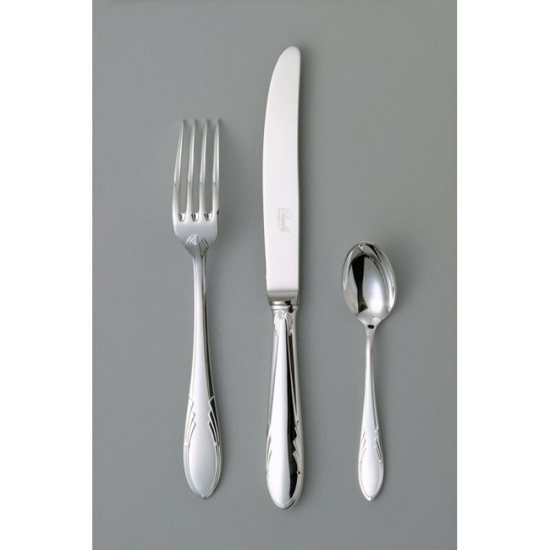 Chambly Art Deco Salad Set - Silver Plated