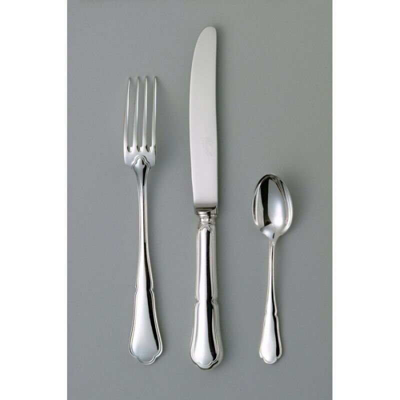 Chambly Contours Serving Fork - Silver Plated
