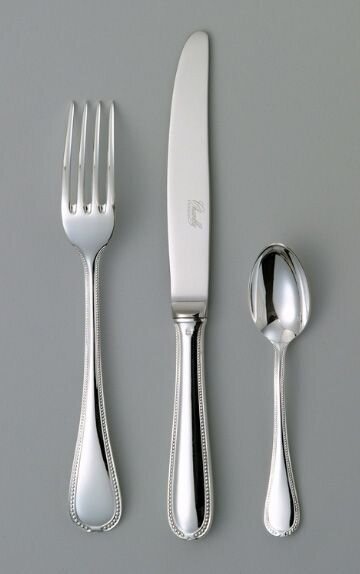 Chambly Perles Dessert Salad Fork - Silver Plated