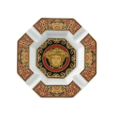 Versace Medusa Red Ashtray Porcelain 5 1/2 inch, MPN: 14096-102721-27233, 790955127647