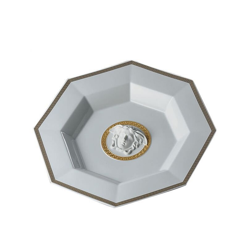 Versace Gorgona Bowl Porcelain 14 1/4 inch Octagonal, MPN: 14095-102845-25236, 790955122277