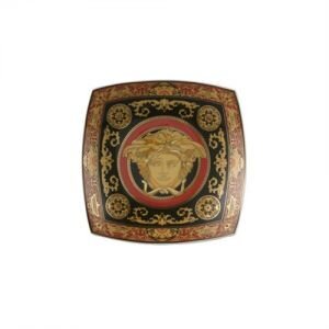 Versace Medusa Red Candy Dish Porcelain 7 inch Square