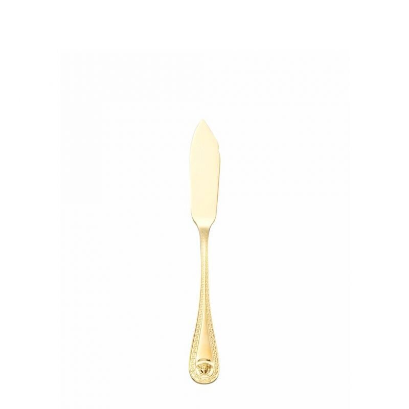 Versace Medusa Flatware Fish Knife 7 3/4 inch - Gold-Plated, MPN: 19300-120930-70037, 790955139084