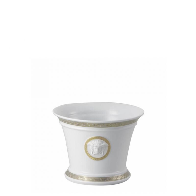 Versace Gorgona Flower Pot Porcelain 7 1/3 X 5 3/4 inch