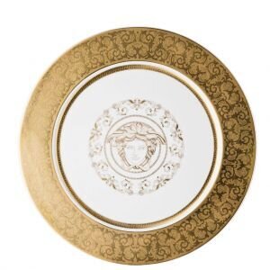 Versace Medusa Gala Gold Platter 13 1/4 Inch