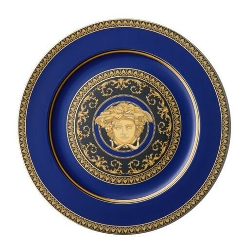 Versace Medusa Blue Service Plate 12 inch Blue Band