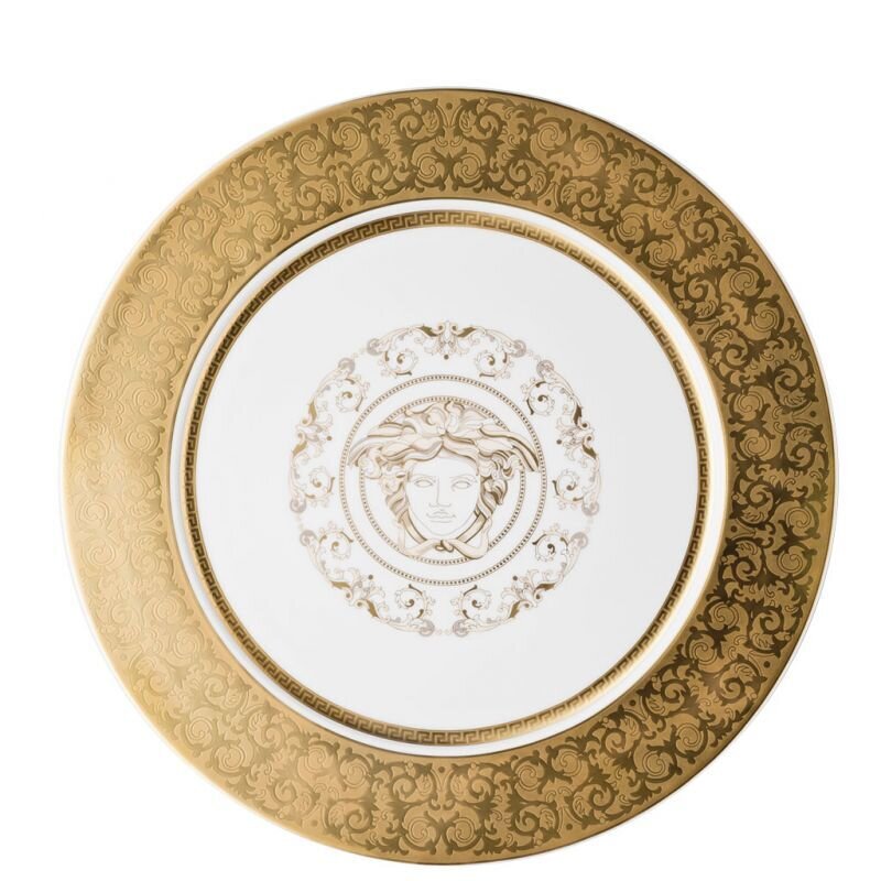Versace Medusa Gala Gold Service Plate 13 Inch