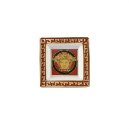 Versace Medusa Red Tray Porcelain 3 1/4 inch Square, MPN: 14085-102721-25808, 790955197671