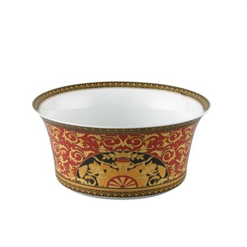 Versace Medusa Red Vegetable Bowl Open 115 ounce 9 3/4 inch
