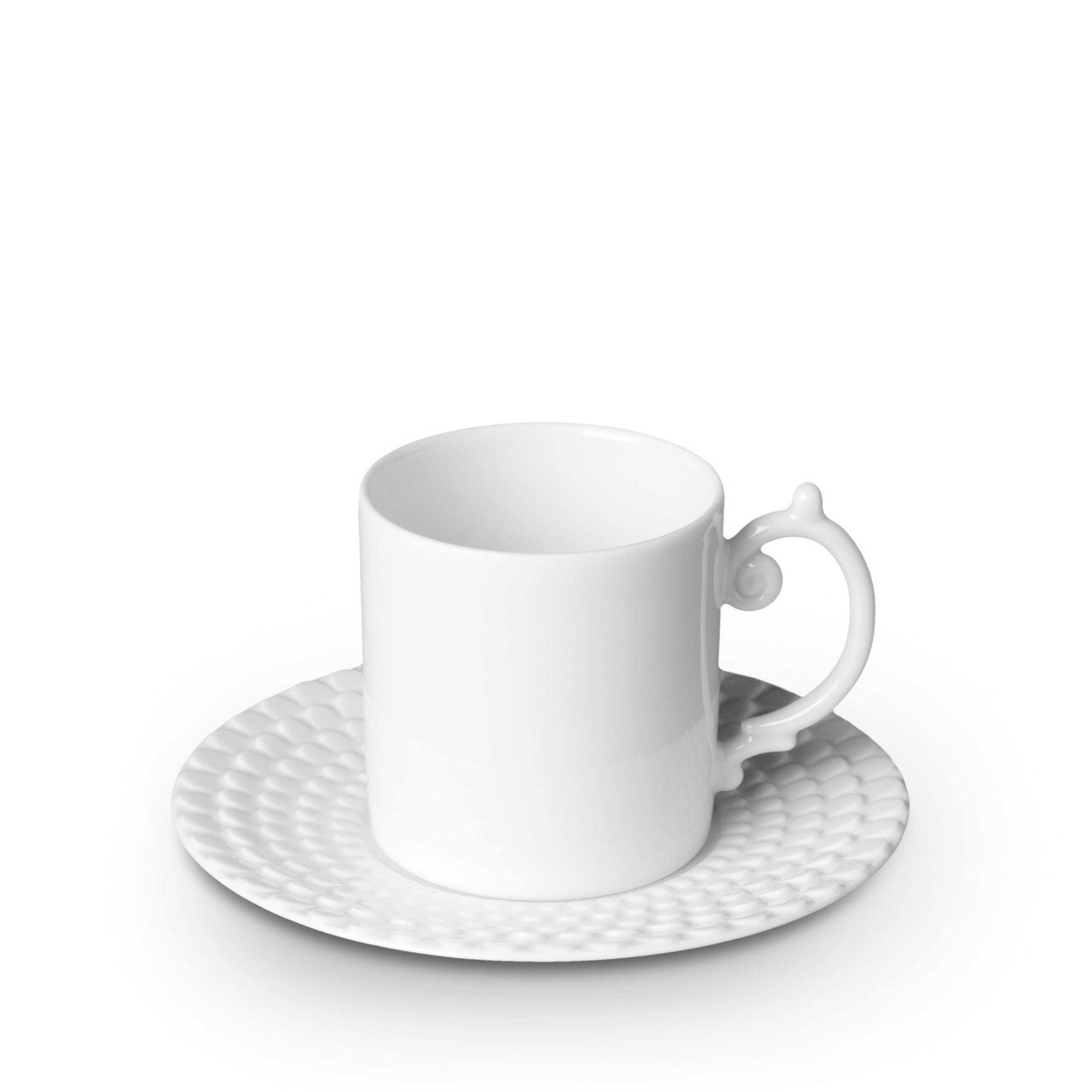 L'Objet Aegean Espresso Cup and Saucer White