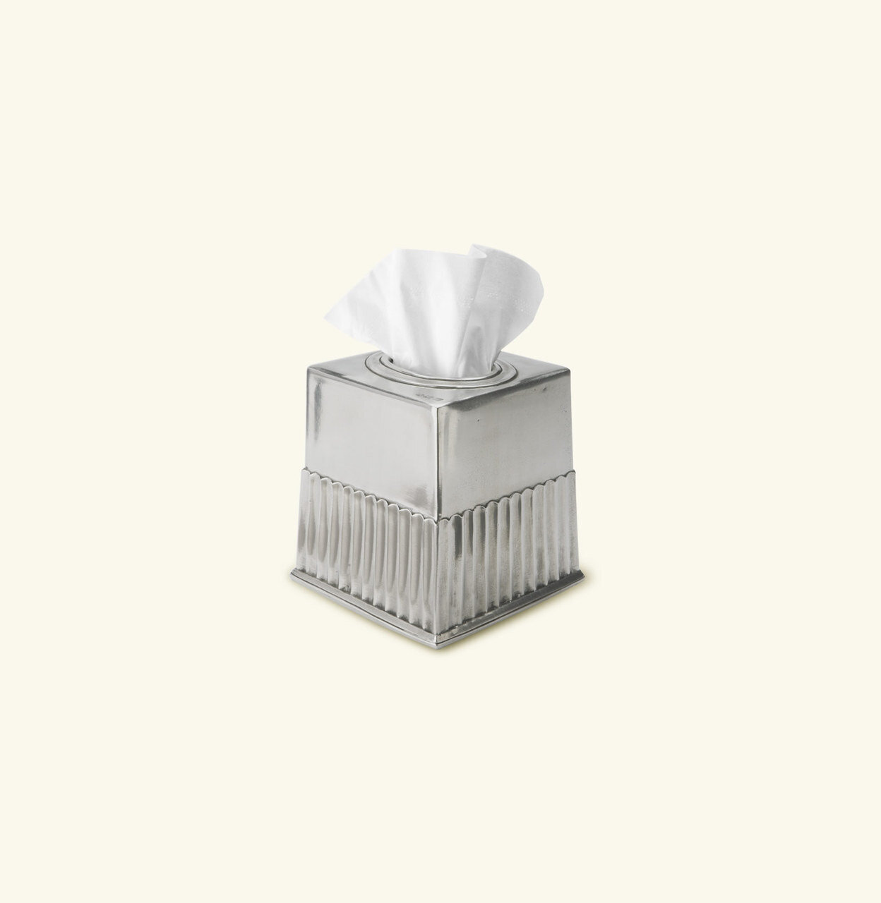 Match Pewter Impero Tissue Box Square