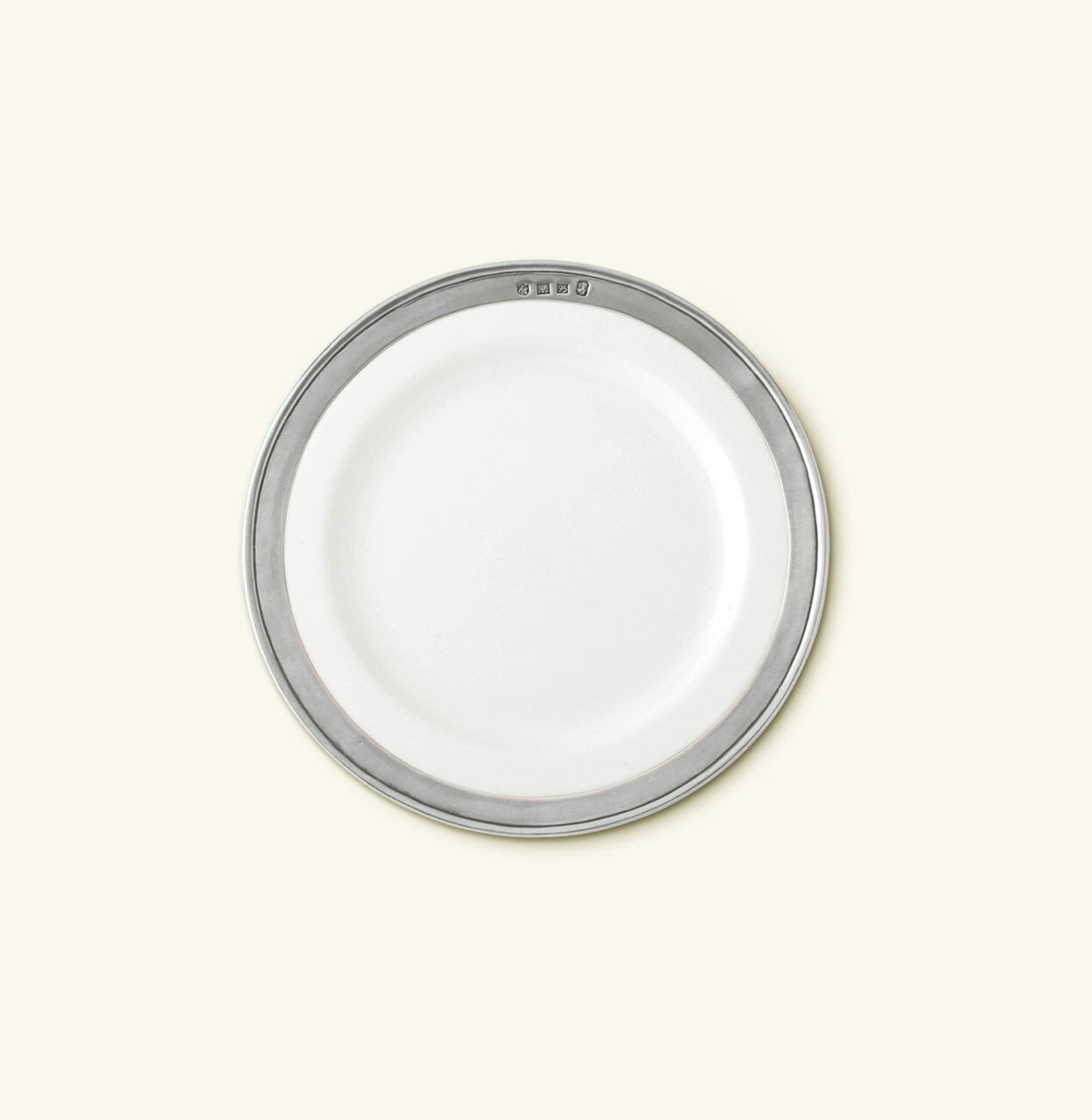 Match Pewter Convivio Salad Dessert Plate - White