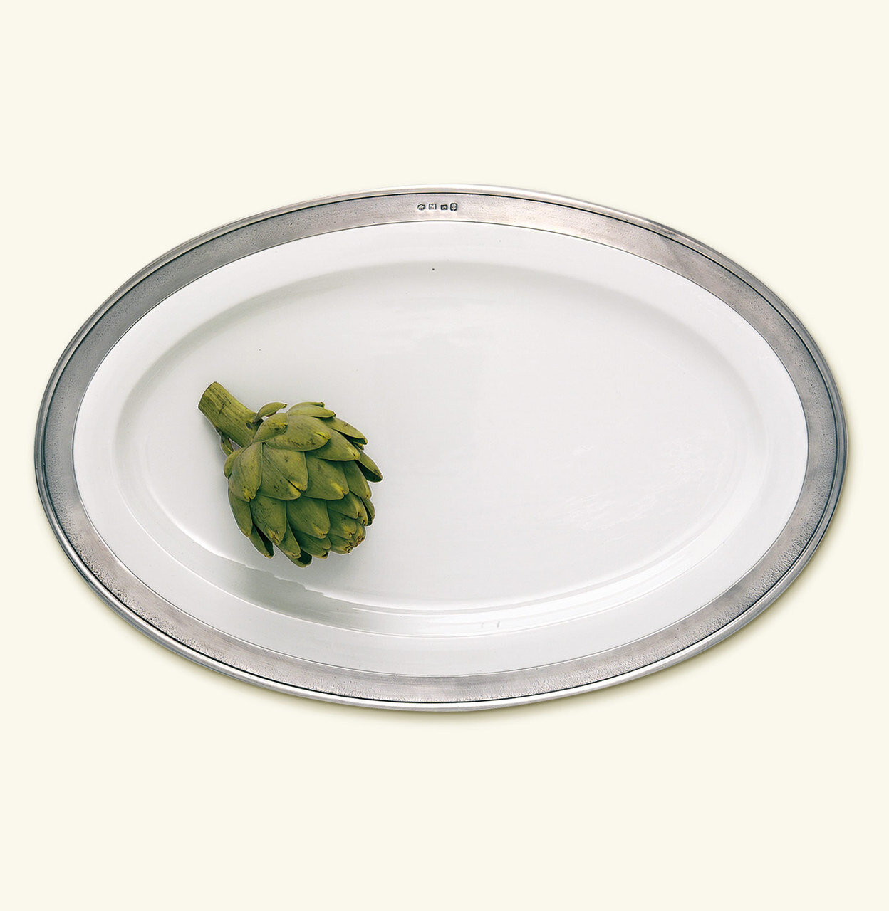 Match Pewter Convivio Oval Serving Platter - White
