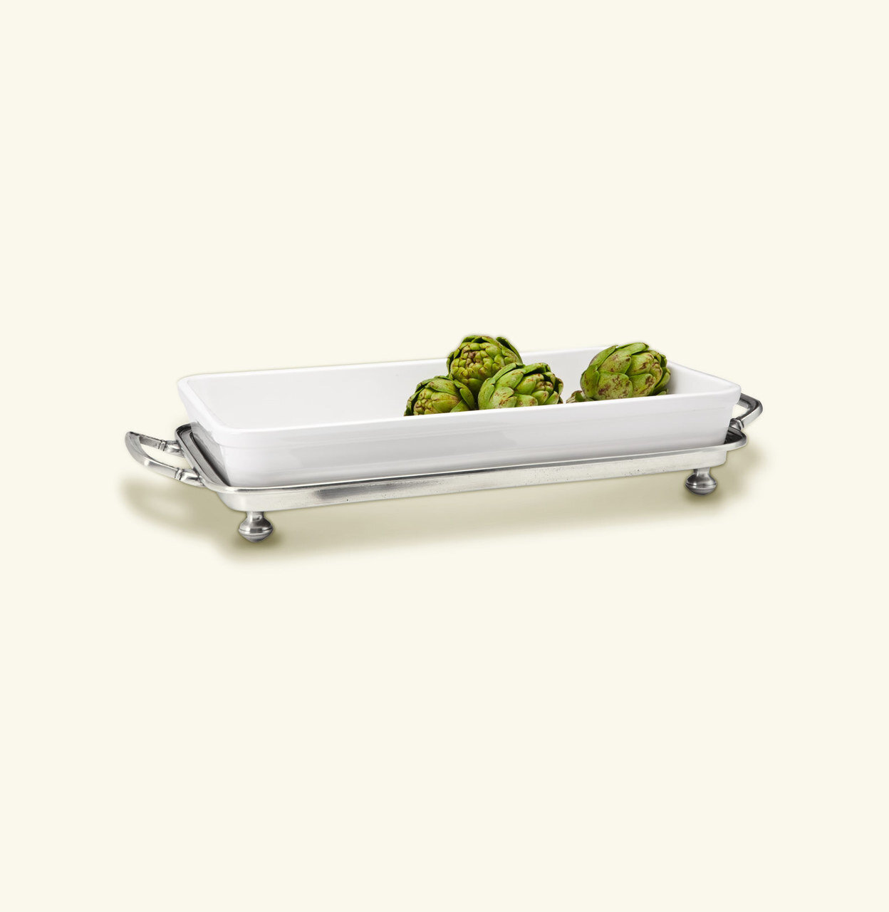 Match Pewter Convivio Baking Tray With Handles Ftd. White