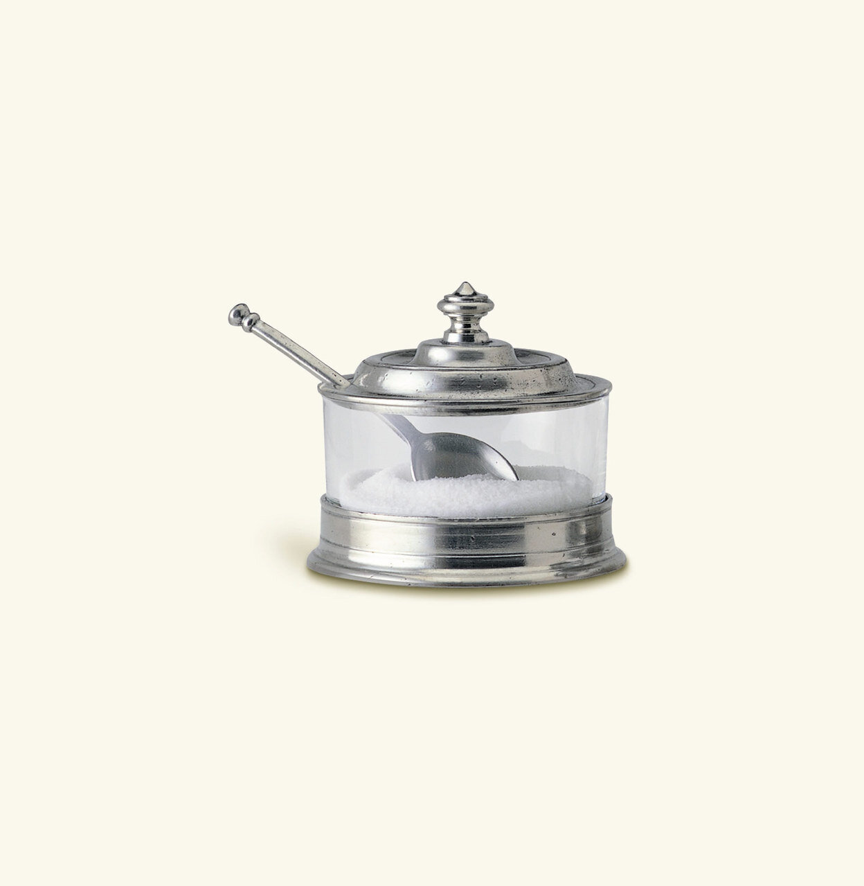 Match Pewter Jam Pot With Spoon 953