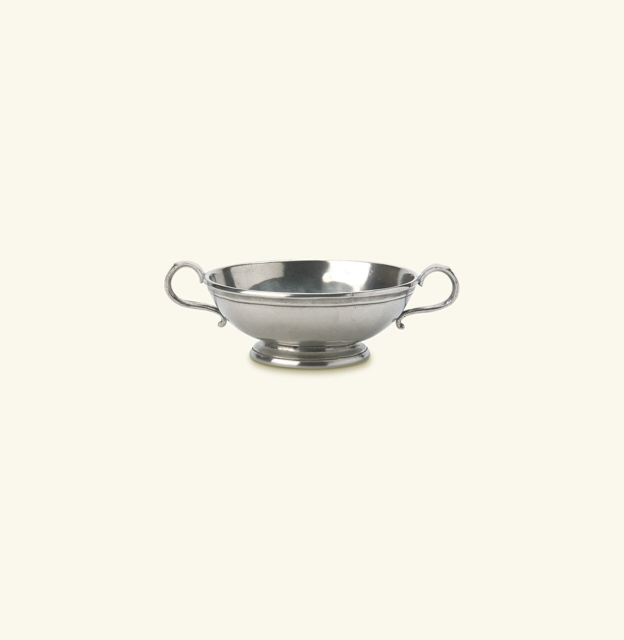 Match Pewter Low Footed Bowl With Handles Small 1068.1