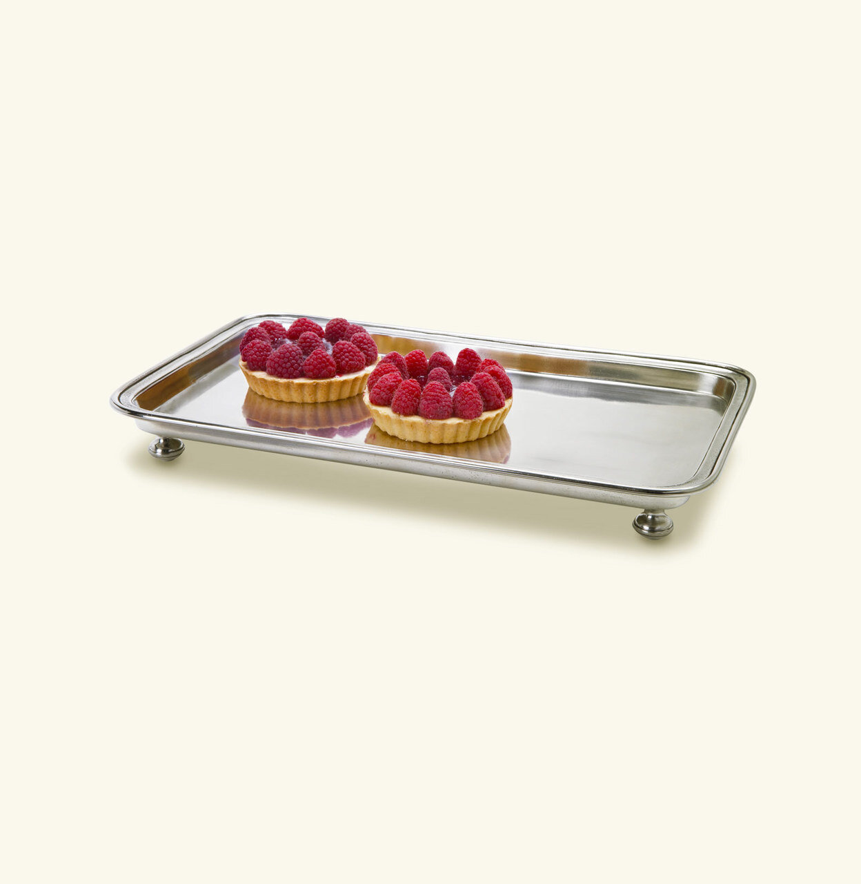 Match Pewter Footed Rectangle Service Tray 1246