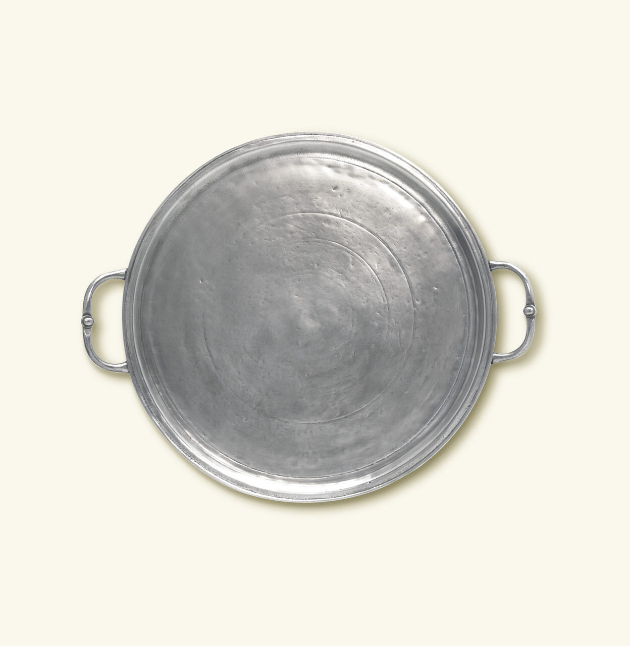 Match Pewter Round Tray With Handles Small a359.0