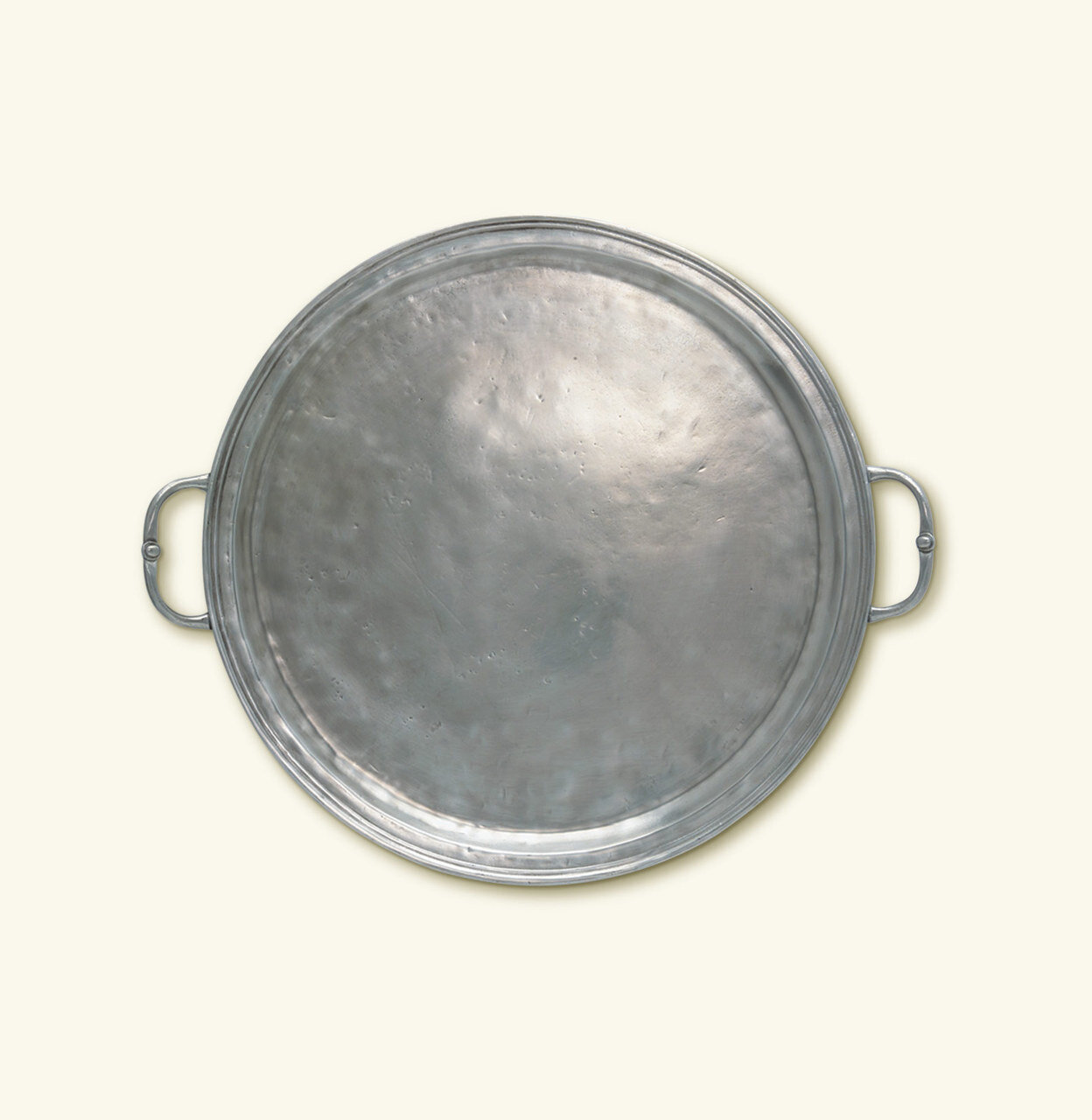 Match Pewter Round Tray With Handles Large  a360.0