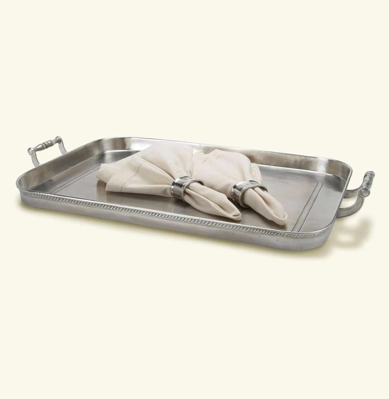 Match Pewter Gallery Tray With Handles Large a766.0