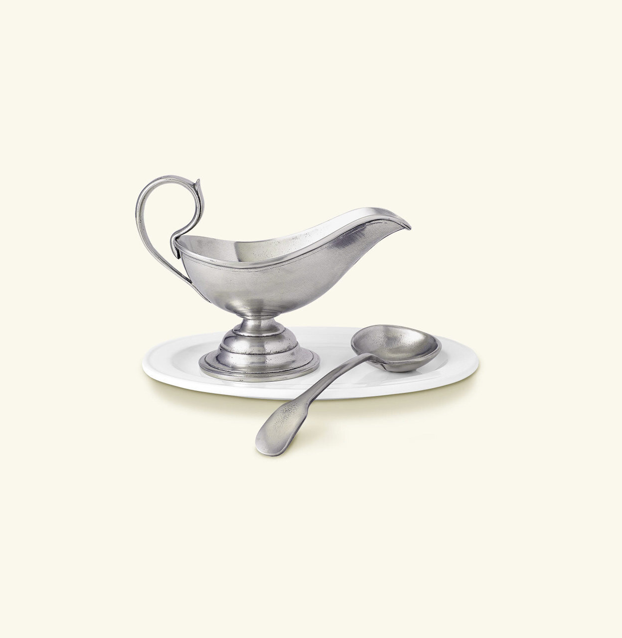 Match Pewter Gravy Boat With Spoon Set 879.4