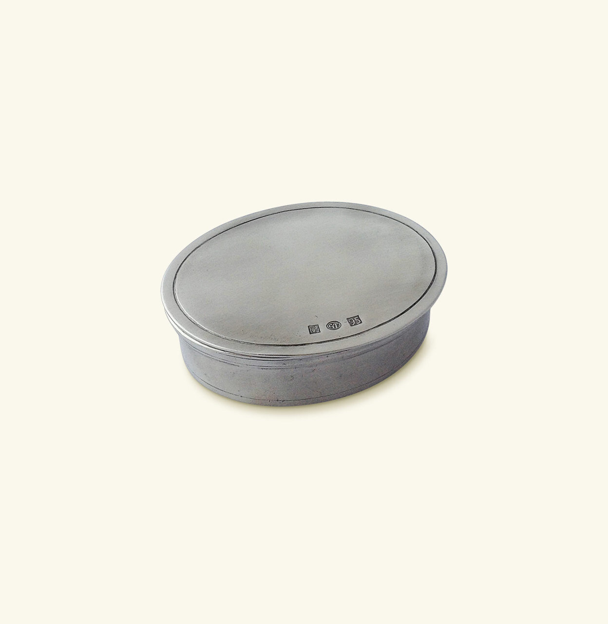 Match Pewter Oval Dresser Box Small A795.5