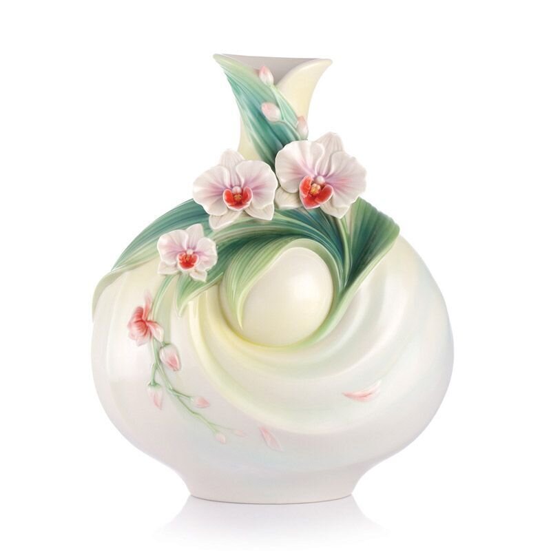 Franz Porcelain A Blithe Spirit Moth Orchid Vase FZ03138