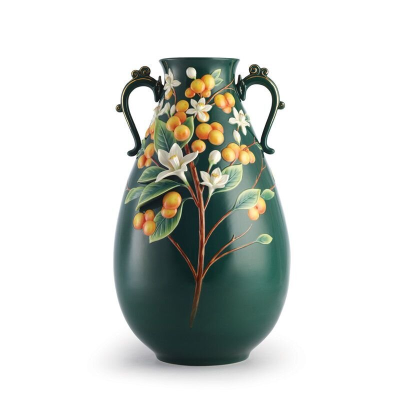 Franz Porcelain A Golden Harvest Kumquat Vase FZ02908, MPN: FZ02908,