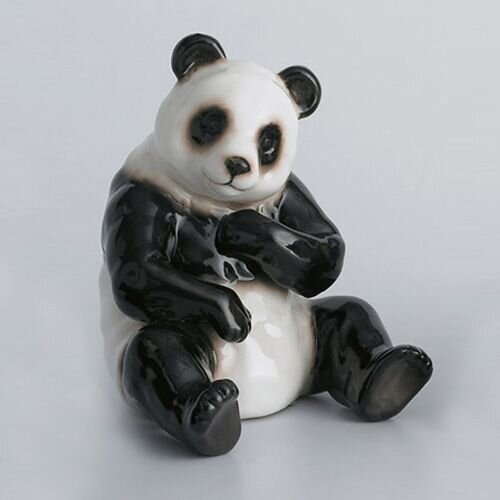 Franz Porcelain Bamboo Song Bird Panda Bear Figurine Sitting XP1001A