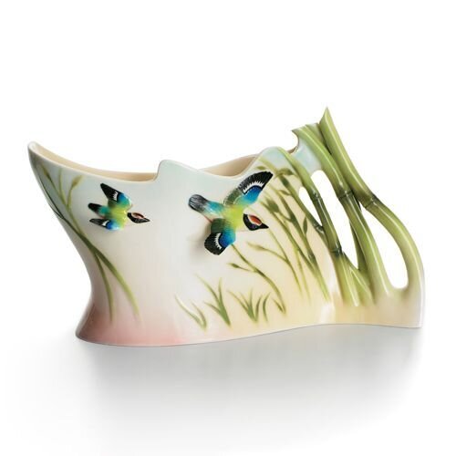 Franz Porcelain Bamboo Song Bird Vase FZ01128