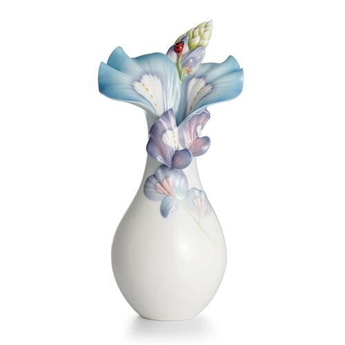 Franz Porcelain Blooming Bluebonnets Flower Large Vase FZ02250