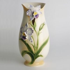 Franz Porcelain Blue Orchid Large Vase FZ00284