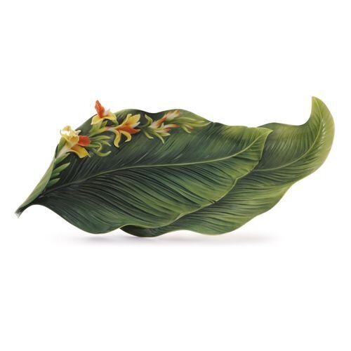 Franz Porcelain Brilliant Blooms Canna Lily Flower Tray FZ01818