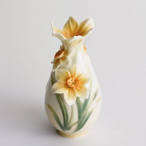 Franz Porcelain Daffodil Topper Small Vase FZ01147