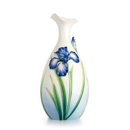 Franz Porcelain Eloquent Iris Flower Mid Size Vase FZ02493