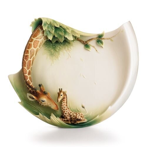 Franz Porcelain Endless Beauty Giraffe Ornamental Tray FZ01369