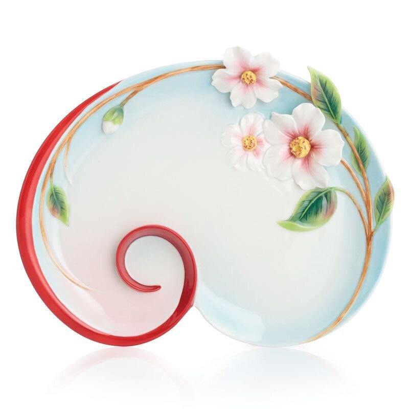Franz Porcelain Everlasting Love Camellia Dessert Plate FZ02882